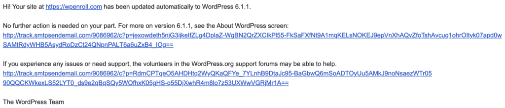WordPress 6.1.1 update