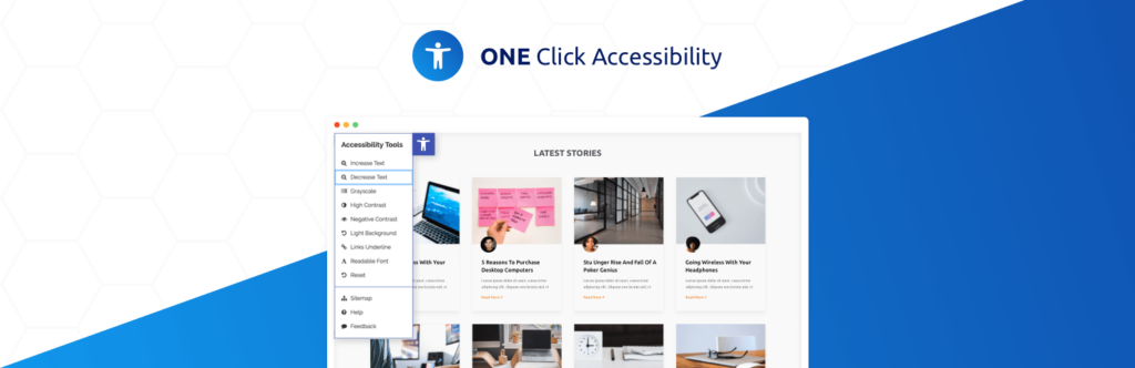 one click accessibility banner